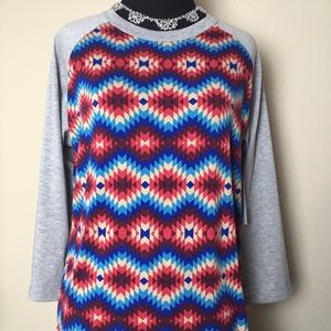 NWT LuLaRoe Randy Baseball Tee